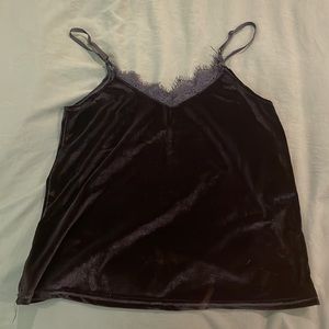 Black Velvet Lace Top